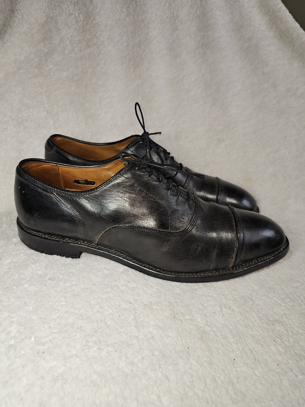 Allen Edmonds Park Avenue Cap Toe Dress Shoes Mens 11  Black Leather Oxford USA.